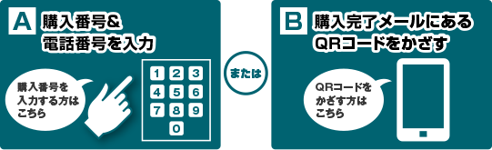 購入番号&電話番号を入力